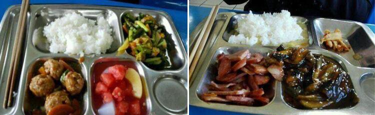 工廠食堂10元工作餐兩葷一素的飯菜是怎么樣的？